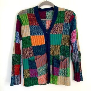 Patchwork Cardigan Sweater